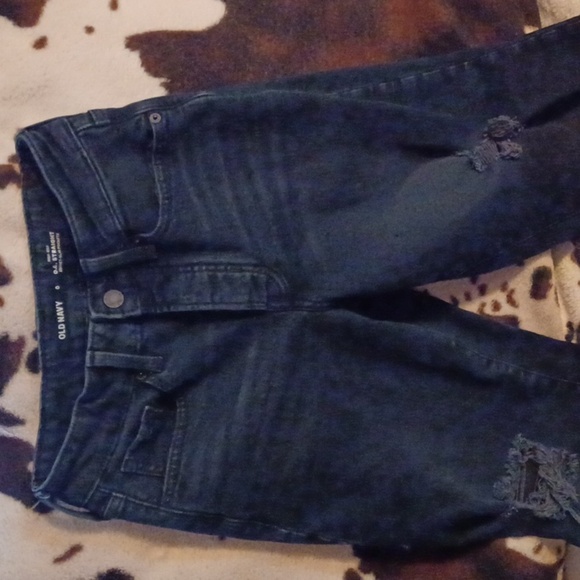 OLD NAVY, CHARCOLE COLOR, HIGH RISE, STRAIGHT LEG SIZE 0 JEANS. - Picture 3 of 7